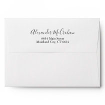 Elegant Script Typography Return Address Mailing Envelope Elegant Script Typography Return Address Mailing Envelope