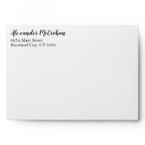 Elegant Script Typography Return Address Mailing Envelope Elegant Script Typography Return Address Mailing Envelope