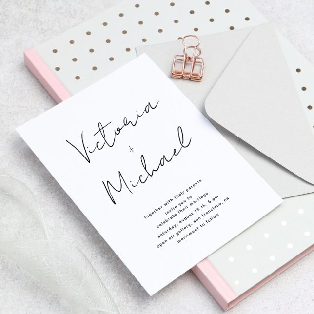 Elegant Script Typography Wedding Invitation (Creator Uploaded)