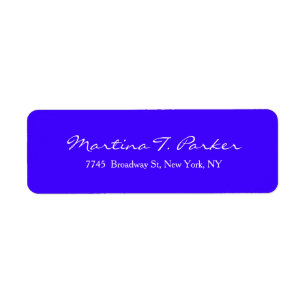 Elegant Script Ultramarine Blue Unique Feminine Label
