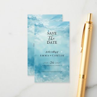 Elegant Script Under Sea the Save the Date Enclosure Card