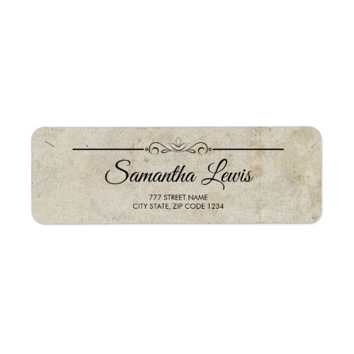 Elegant Script Vintage Return Address Label