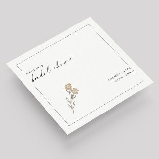 Elegant Script Watercolor Floral Bridal Shower