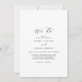 Elegant Script We Do Wedding Invitation | Zazzle