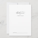 Elegant Script Wedding Advice Card<br><div class="desc">This elegant script wedding advice card is perfect for a simple wedding and can be used for any event. The minimalist black and white design features fancy romantic typography with modern glam style. Customizable in any color. Keep the design minimal and classy, as is, or personalize it by adding your...</div>