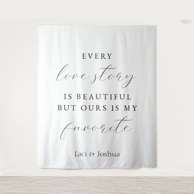 Elegant Script Wedding Backdrop –  (Front)