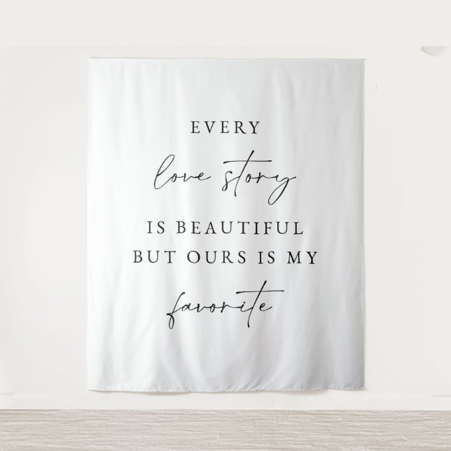 Elegant Script Wedding Backdrop Banner  (Front)