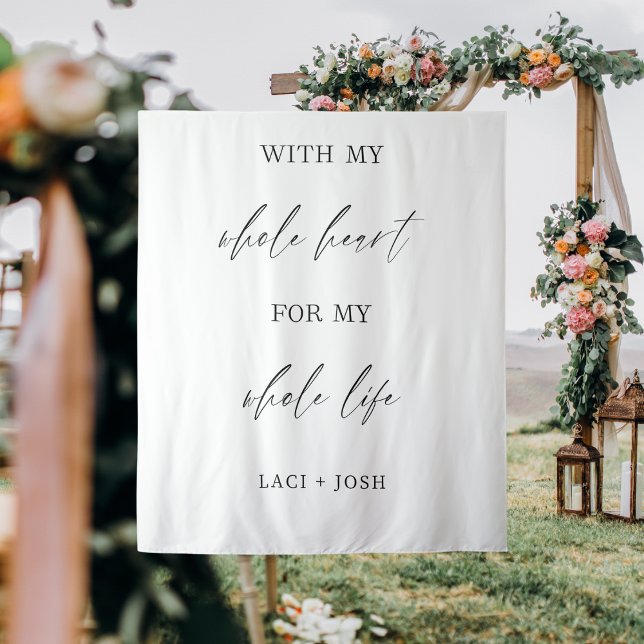 Elegant Script Wedding Backdrop | Personalized  (Wedding Backdrop)