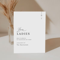 Elegant Script Wedding Bathroom Basket