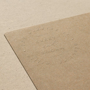 Elegant Script Wedding Circular Address Embosser