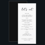Elegant Script Wedding Dinner Menu Card<br><div class="desc">Elegant Script Wedding Dinner Menu Card</div>