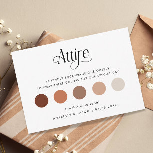 Elegant Script Wedding Dress Code Guest Attire Enclosure Card