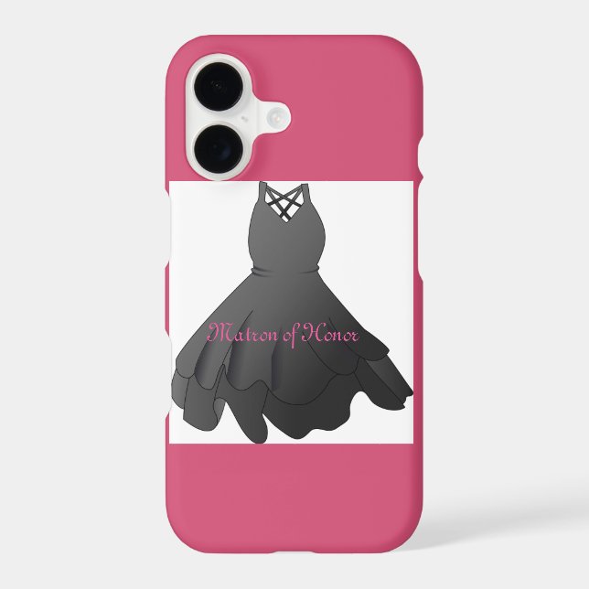 Elegant Script Wedding Dress Matron of Honor Case-Mate iPhone Case (Back)
