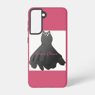 Elegant Script Wedding Dress Matron of Honor Samsung Galaxy S21 Case