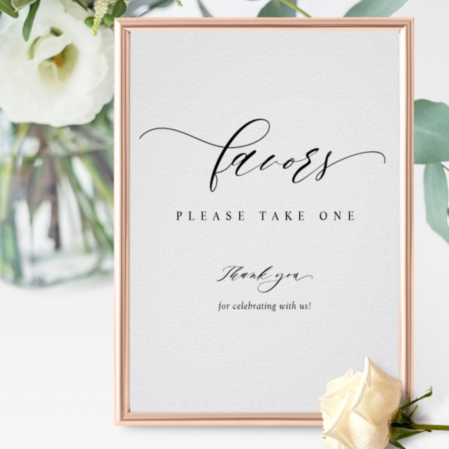 Elegant Script Wedding Favor Sign (Creator Uploaded)