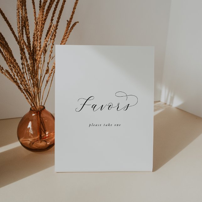 Elegant Script Wedding Favors Sign (Creator Uploaded)