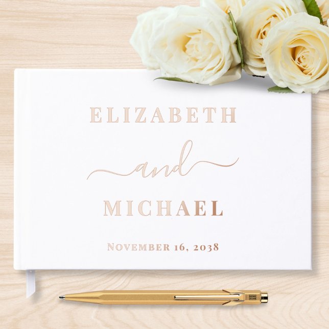 Elegant Script Wedding Foil Guest Book (Creator Uploaded)
