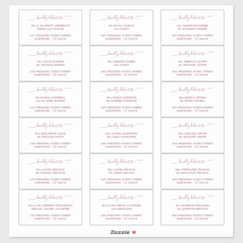 Elegant Script Wedding Guest Address Label