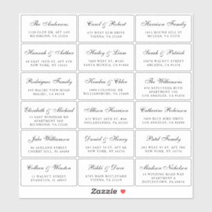 Elegant Script Wedding Guest Address Labels