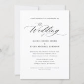 Elegant Script Wedding Invitation | Zazzle