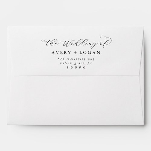 Elegant Script Wedding Invitation Envelope