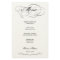 Elegant Script  Wedding Menu - Black
