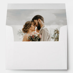 Elegant Script Wedding Minimal Modern Photo Envelope