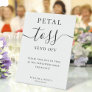 Elegant Script Wedding Petal Toss Pedestal Sign