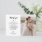 Elegant Script Wedding Photo Thank You Card