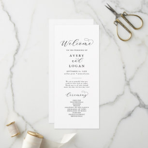 Elegant Script Wedding Program