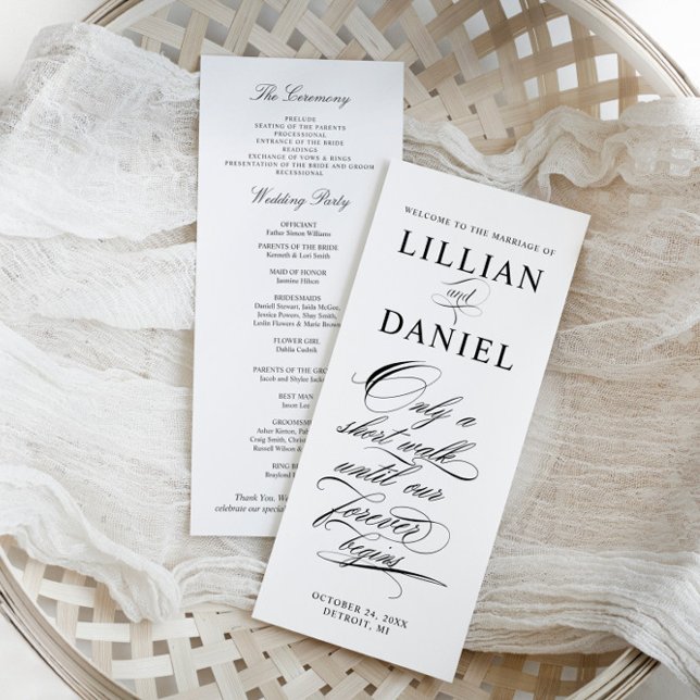 Elegant Script Wedding Program (Creator Uploaded)