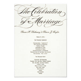 Elegant Script Wedding Program Elegant Script Wedding Program