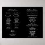 Elegant Script Wedding Program Inside Download Poster<br><div class="desc">Download,  not meant to use as poster; interior variation for Christian church or catholic mass ceremony</div>