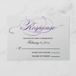 Elegant Script Wedding Response