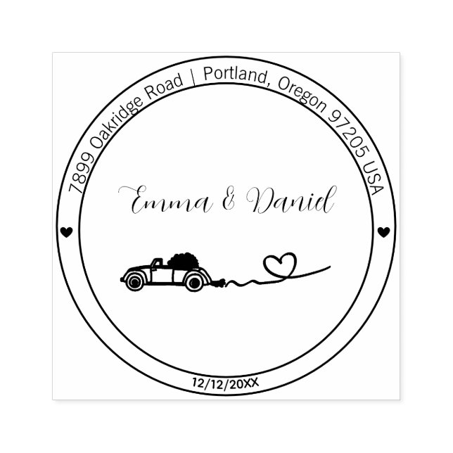 Elegant Script Wedding Return Address Stamp (Imprint)