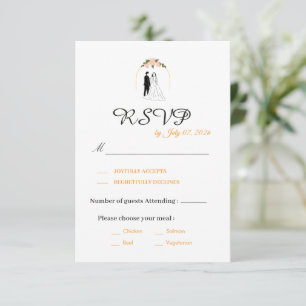 Elegant Script Wedding RSVP Card