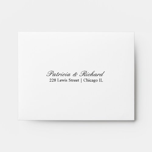 Elegant Script Wedding RSVP With Return Address Envelope