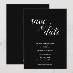 Elegant Script Wedding Save the Date Cards