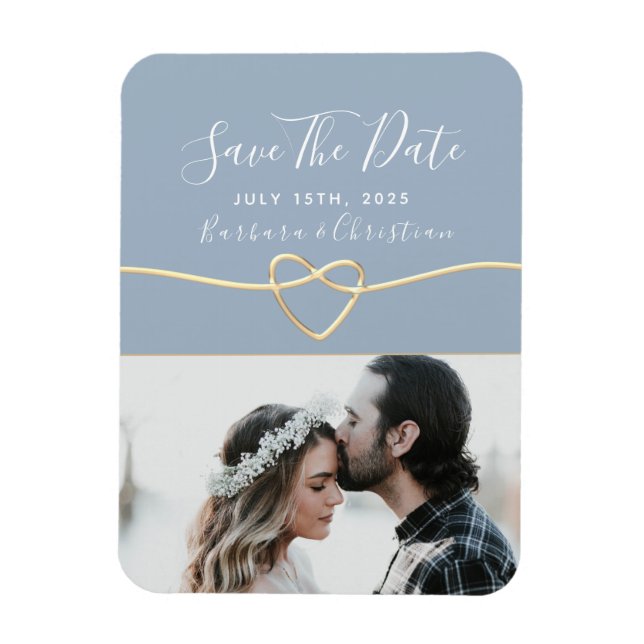 Elegant Script Wedding Save The Date Invitation Magnet (Vertical)
