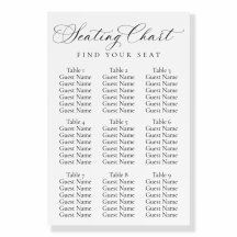 Elegant Script Wedding Seating Chart | Minimalist