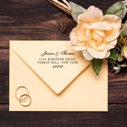 Elegant Script Wedding Self_inking Stamp