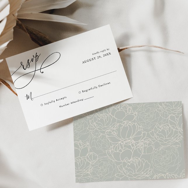 Elegant Script Wedding Simple Rsvp Card (Creator Uploaded)