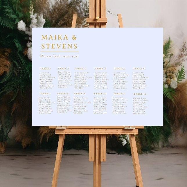 Elegant Script Wedding Table Seating Chart Foam Board (Creator Uploaded)
