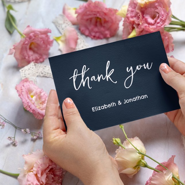 Elegant Script Wedding Thank You Card (Creator Uploaded)