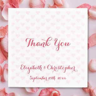 Elegant Script Wedding Thank You Paper Napkins