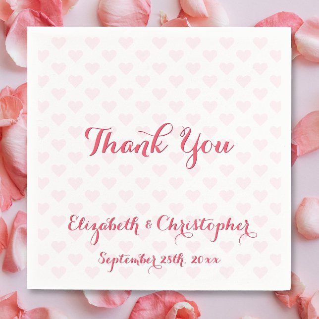 Elegant Script Wedding Thank You Paper Napkins (Elegant Script Wedding Thank You Paper Napkins)