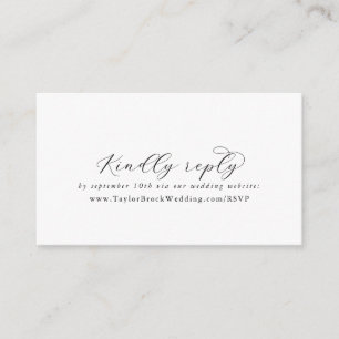 Elegant Script Wedding Website RSVP Enclosure Card