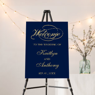 Elegant Script Wedding Welcome Foam Board