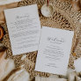 Elegant Script Wedding Welcome Letter & Itinerary