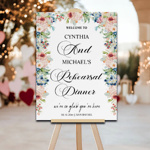 Elegant Script 'Welcome to our Rehearsal Dinner'  Foam Board
